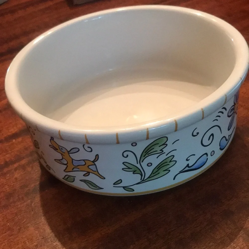 Dog Bowl- Ceramic- 6 1/2” across
